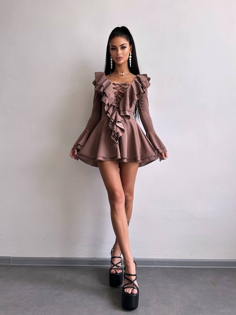 Сукня з з воланами на ґудзиках Сукня з з воланами на ґудзиках | PUSHKA SHOP