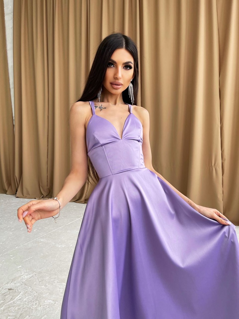 Платье-миди с корсетным верхом  | PUSHKA SHOP