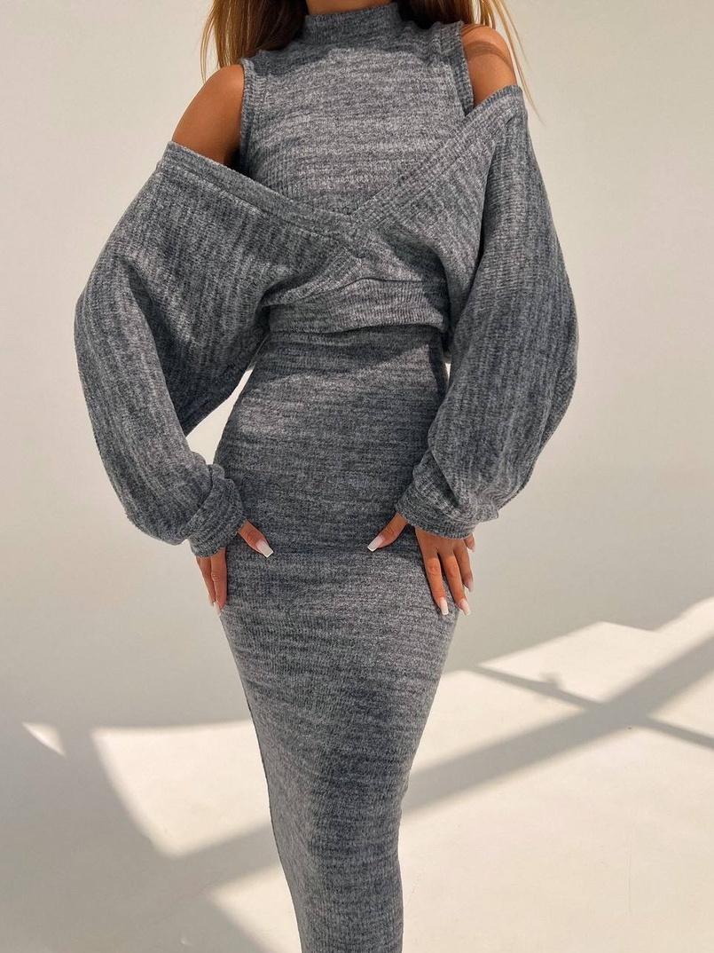 Трикотажна сукня-двійка  | PUSHKA SHOP