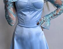 Атласна корсетна сукня-бюстьє + мереживне болеро | PUSHKA SHOP