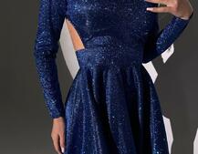 Блискуча сукня з відкритою спинкою Блискуча сукня з відкритою спинкою | PUSHKA SHOP