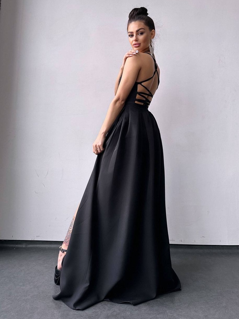 Сукня максі  зі шнурівкою на спинці | PUSHKA SHOP