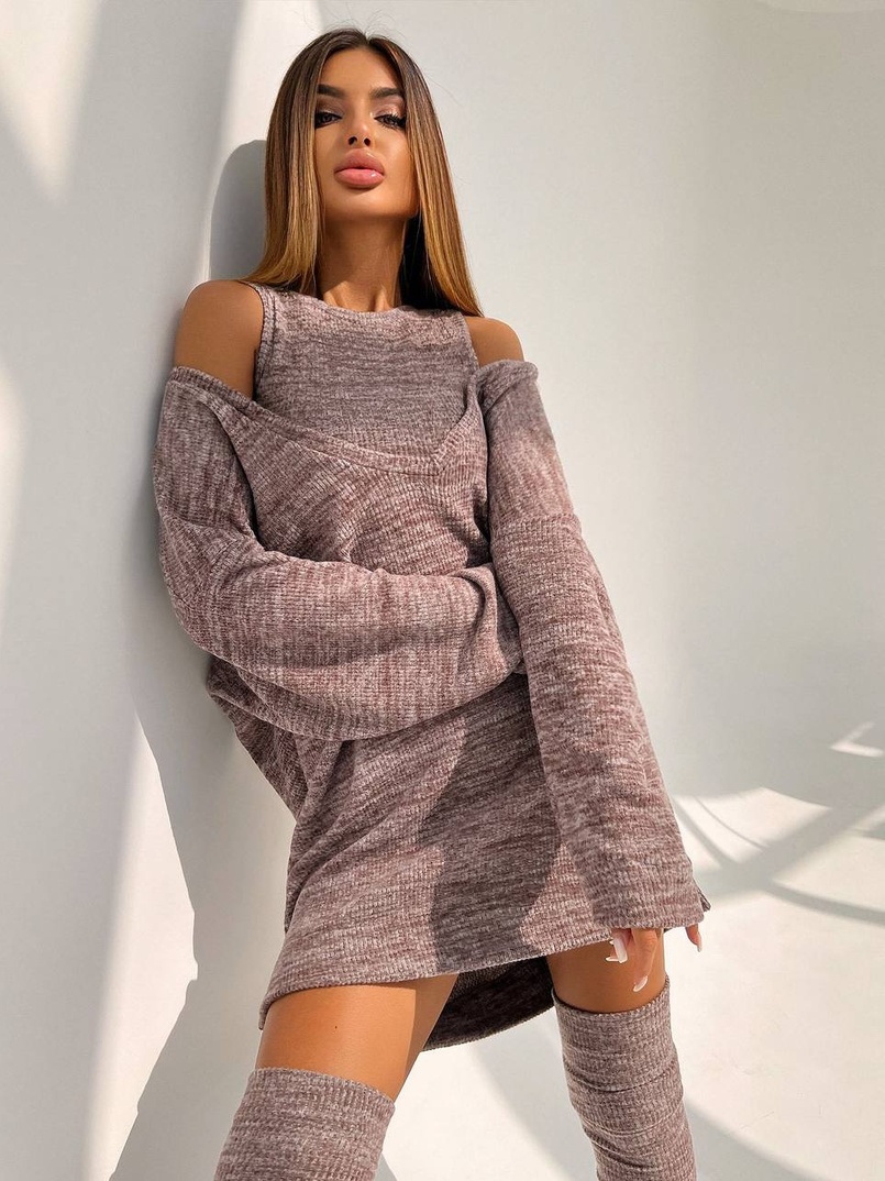 Трикотажна сукня-двійка + гетри  | PUSHKA SHOP