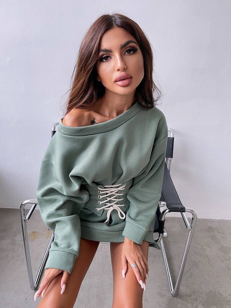 Тёплое уютное худи на флисе + корсет на шнуровке  Можно носить с корсетом и без  Тёплое уютное худи на флисе + корсет на шнуровке  Можно носить с корсетом и без  | PUSHKA SHOP