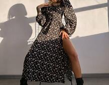 Улюблена сукня-міді зі шнурівкою на талії  Улюблена сукня-міді зі шнурівкою на талії  | PUSHKA SHOP