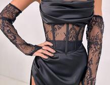 Комплект: корсет+ рукавички + спідниця максі | PUSHKA SHOP