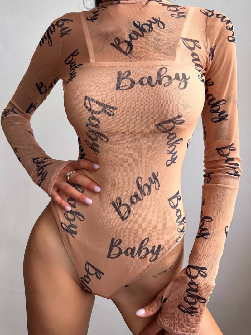 Боді з принтом   | PUSHKA SHOP