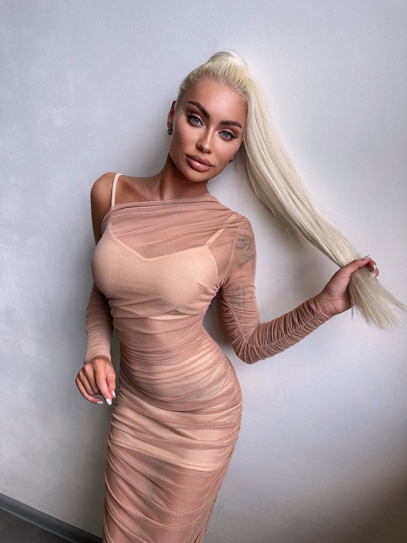 Сукня міді з драпіруванням   | PUSHKA SHOP