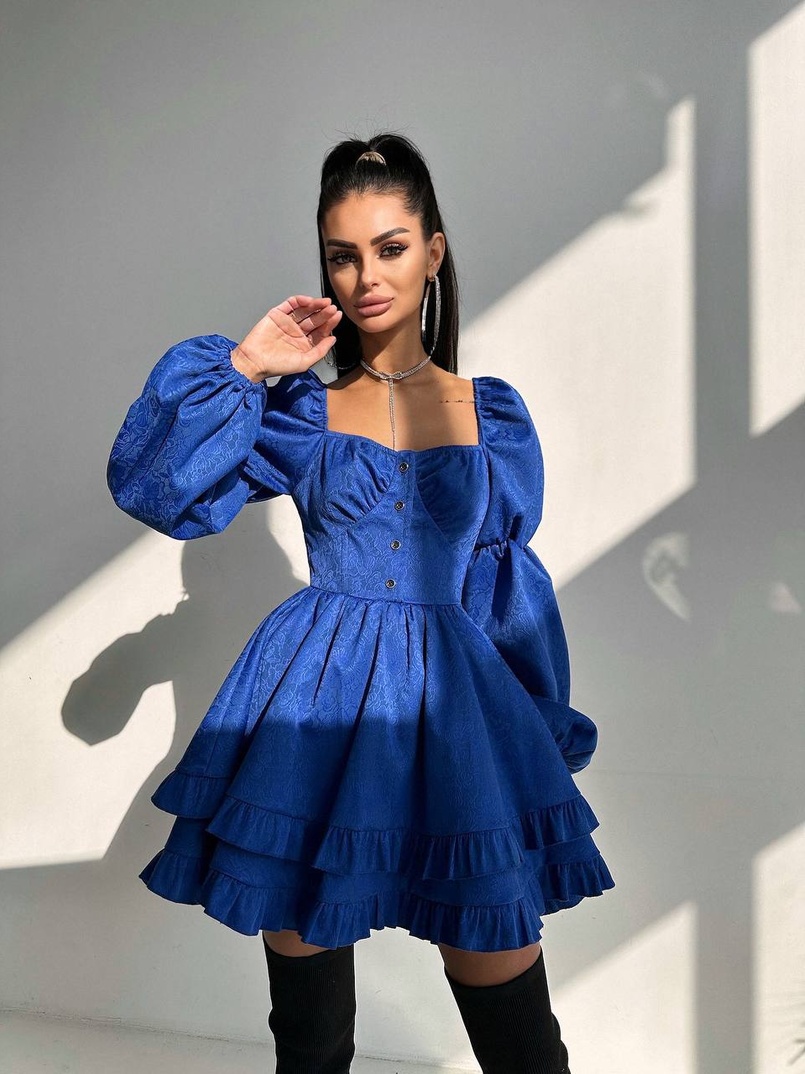 Корсетна сукня  з пишною подвійною спідницею та рюшами  | PUSHKA SHOP