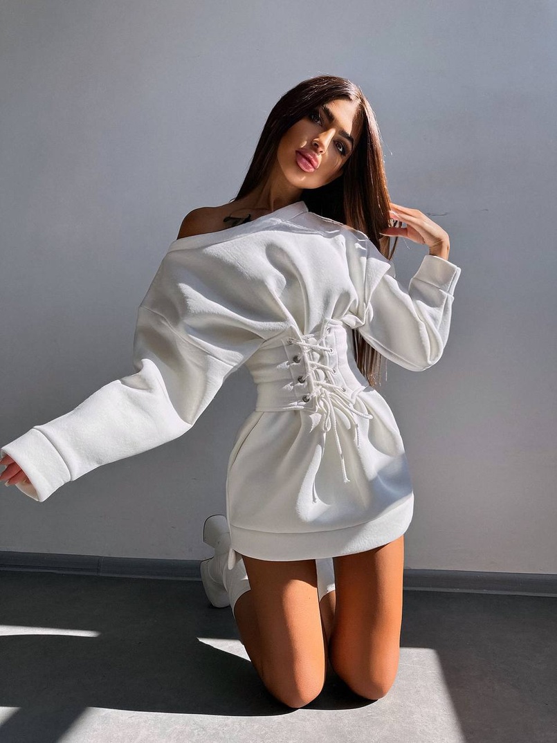 Тепле затишне худі over-size на флісі + корсет на шнурівці Можна носити з корсетом та без Тепле затишне худі over-size на флісі + корсет на шнурівці Можна носити з корсетом та без | PUSHKA SHOP