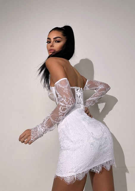 Мереживний комплект: корсет + спідниця   | PUSHKA SHOP