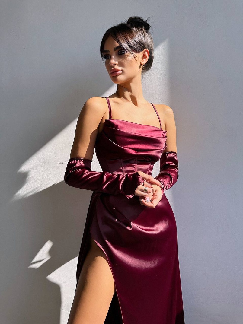 Комплект: корсет з рукавичками + спідниця максі з драпіруванням   | PUSHKA SHOP