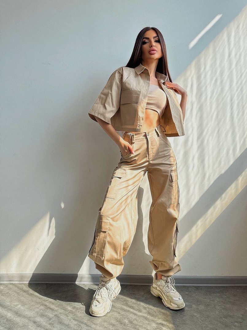 Комплект: сорочка та штани карго Комплект: сорочка та штани карго | PUSHKA SHOP