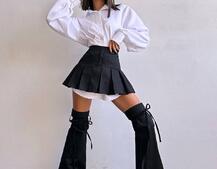 Комплект: спідниця з гетрами + сукня-сорочка  Комплект: спідниця з гетрами + сукня-сорочка  | PUSHKA SHOP