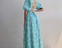 Улюблена сукня міді зі шнурівкою на спинці в нових кольорах | PUSHKA SHOP