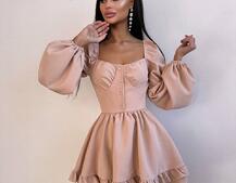 Лялькова сукня з пишною спідницею та корсетним верхом  Лялькова сукня з пишною спідницею та корсетним верхом  | PUSHKA SHOP