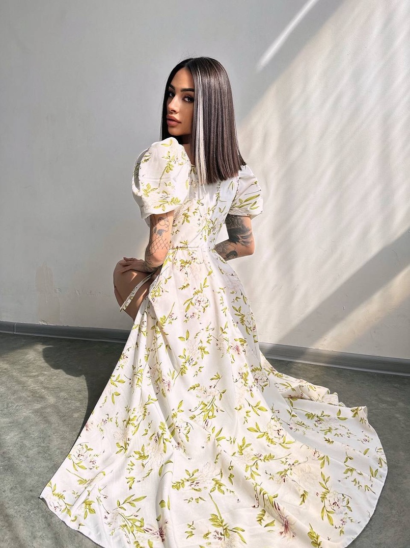 Сукня- міді  з квітковим принтом Сукня- міді  з квітковим принтом | PUSHKA SHOP