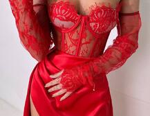 Комплект: мереживний корсет  +  спідниця максі   | PUSHKA SHOP