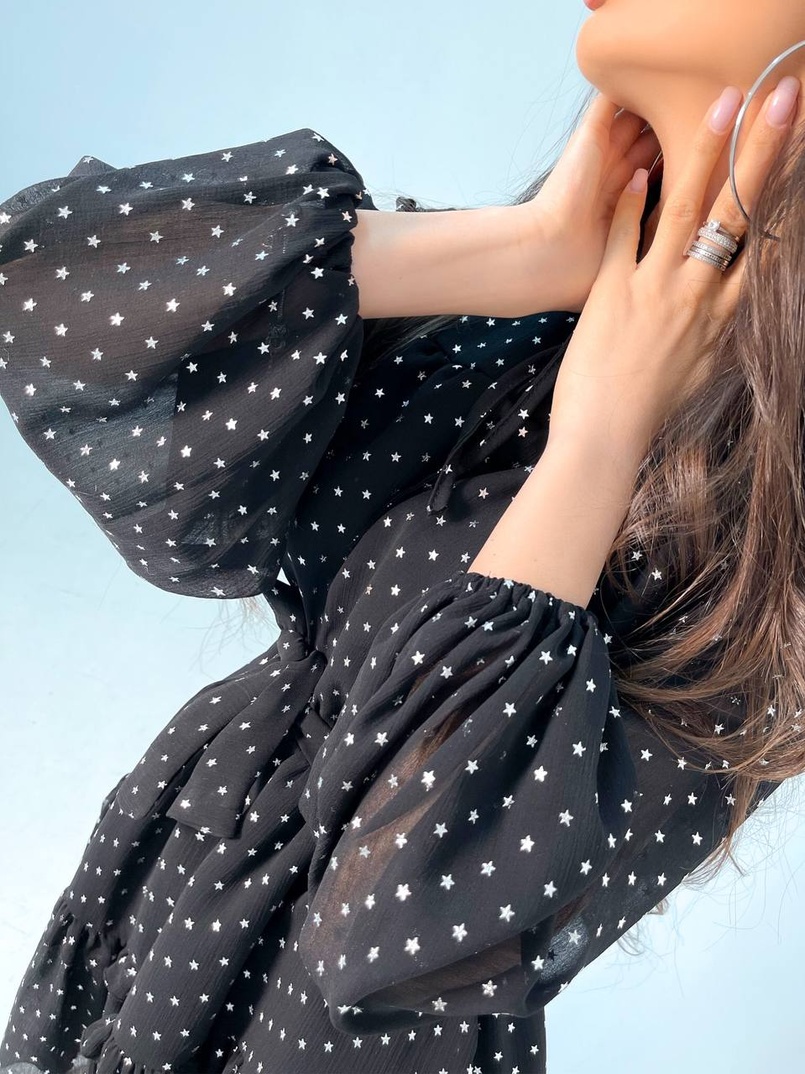 Шифоновое платье с оборками Шифоновое платье с оборками | PUSHKA SHOP