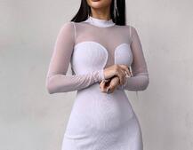 Трикотажна сукня з вставками сітки Трикотажна сукня з вставками сітки | PUSHKA SHOP