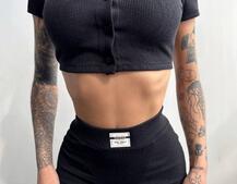 Комплект: топ на ґудзиках + велосипедки | PUSHKA SHOP