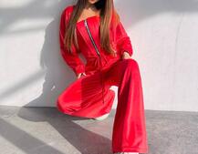 Велюровий комплект трійка: кофта + корсет на блискавці+ штани | PUSHKA SHOP