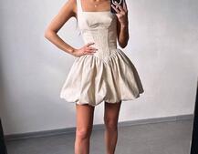 Корсетна сукня с пишною спідницею-балоном | PUSHKA SHOP