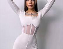 Облягаючий трикотажний комбінезон з елементами корсету  | PUSHKA SHOP