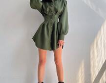 Приталена сорочка + корсет з блискавкою | PUSHKA SHOP