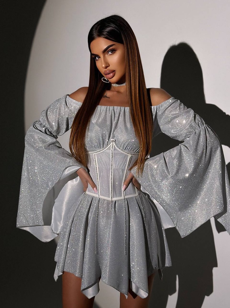 Сяючий комплект: сукня + корсет Сяючий комплект: сукня + корсет | PUSHKA SHOP