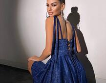 Блискуча корсетна сукня з пишною подвійною спідницею Блискуча корсетна сукня з пишною подвійною спідницею | PUSHKA SHOP