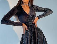 Оксамитова сукня з блискітками | PUSHKA SHOP