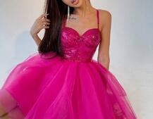 Платье с блестящим верхом и пышной фатиновой юбкой  | PUSHKA SHOP