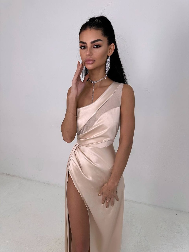 Атласна сукня максі  | PUSHKA SHOP