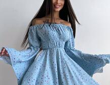 Сукня асиметричного крою з розкльошеними рукавами + корсет декорований стразами Ручна робота Сукня асиметричного крою з розкльошеними рукавами + корсет декорований стразами Ручна робота | PUSHKA SHOP