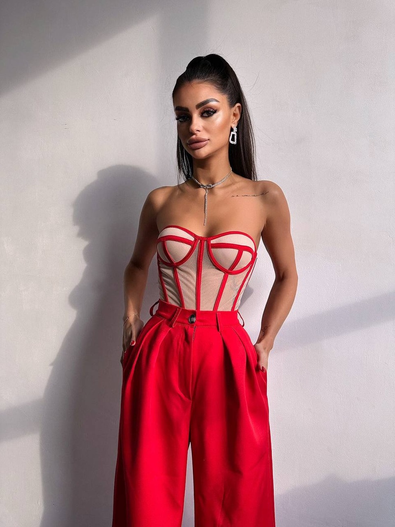 Костюм: піджак на підкладці, штани+ корсет Костюм: піджак на підкладці, штани+ корсет | PUSHKA SHOP