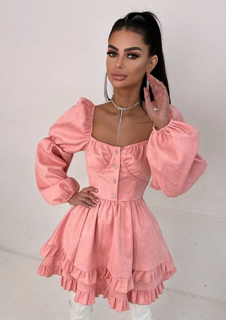 Корсетна сукня  з пишною подвійною спідницею та рюшами  | PUSHKA SHOP