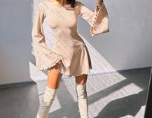 Трикотажна сукня зі шнурівкою на спинці    | PUSHKA SHOP