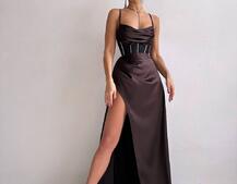 Комплект: корсет, декорований стразами + спідниця максі з драпіруванням  | PUSHKA SHOP