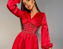 Корсетное платье с пышной юбкой | PUSHKA SHOP