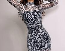 Міді сукня з принтом  | PUSHKA SHOP