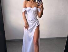 Атласний комплект: корсет бюстʼє + спідниця максі Атласний комплект: корсет бюстʼє + спідниця максі | PUSHKA SHOP