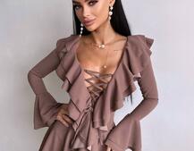 Сукня з з воланами на ґудзиках Сукня з з воланами на ґудзиках | PUSHKA SHOP