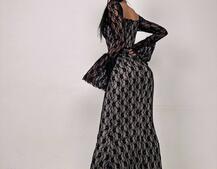 Мереживна сукня максі з чашечками    | PUSHKA SHOP