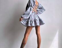 Сукня з квітковим принтом з воланами на ґудзиках  Сукня з квітковим принтом з воланами на ґудзиках  | PUSHKA SHOP