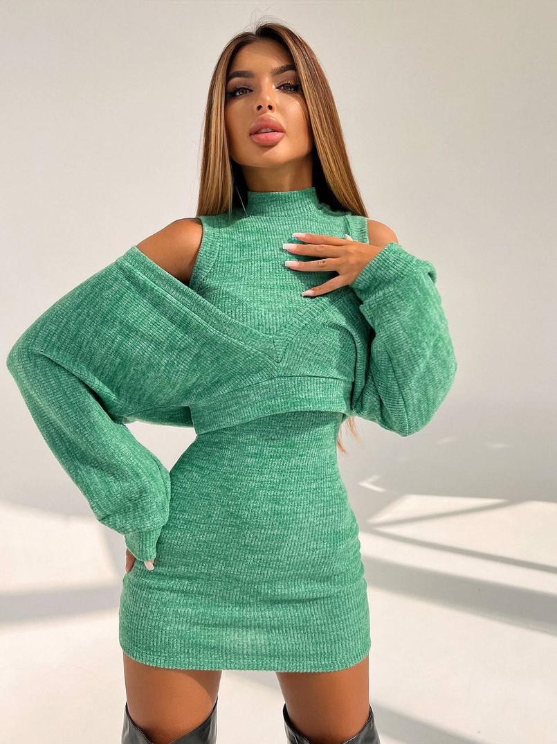 Трикотажна сукня-двійка  | PUSHKA SHOP