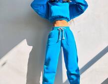 Базовий костюм на флісі з об'ємними капюшоном | PUSHKA SHOP