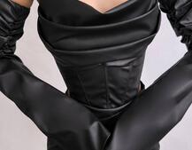 Комплект з еко шкіри: корсет з чашечками+ спідниця міні Комплект з еко шкіри: корсет з чашечками+ спідниця міні | PUSHKA SHOP