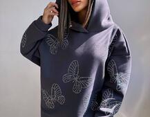 Трендове худі over size із сяючими стразами Трендове худі over size із сяючими стразами | PUSHKA SHOP