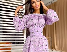 Шелковое платье,декорированное кружевом, в комплекте с корсетом Шелковое платье,декорированное кружевом, в комплекте с корсетом | PUSHKA SHOP